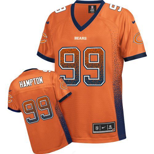 Women's Limited Dan Hampton Nike Jersey Orange - #99 Drift Fashion NFL Chicago Bears